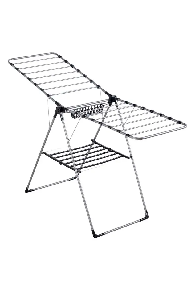 Lüx Mandal Sepetli Borulu Çamaşır Kurutmalık Çamaşır Askılığı